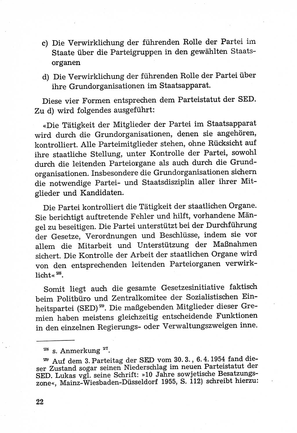 Rechtsstaat in zweierlei Hinsicht, Untersuchungsausschuß freiheitlicher Juristen (UfJ) [Bundesrepublik Deutschland (BRD)] 1956, Seite 22 (R.-St. UfJ BRD 1956, S. 22)