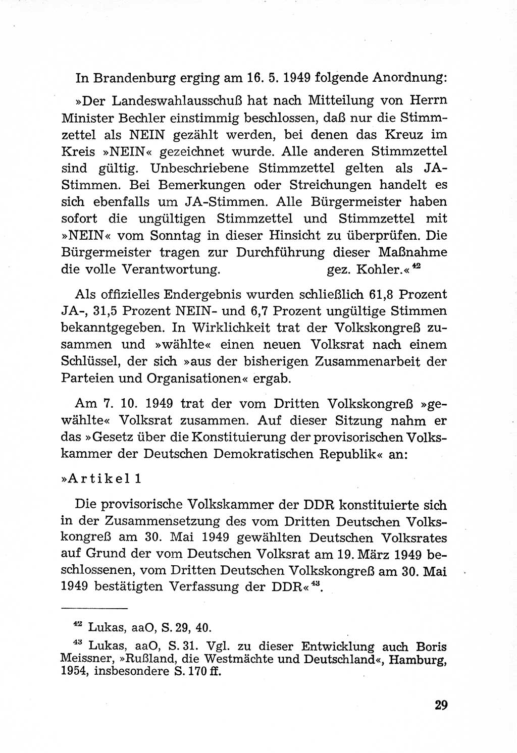Rechtsstaat in zweierlei Hinsicht, Untersuchungsausschuß freiheitlicher Juristen (UfJ) [Bundesrepublik Deutschland (BRD)] 1956, Seite 29 (R.-St. UfJ BRD 1956, S. 29)