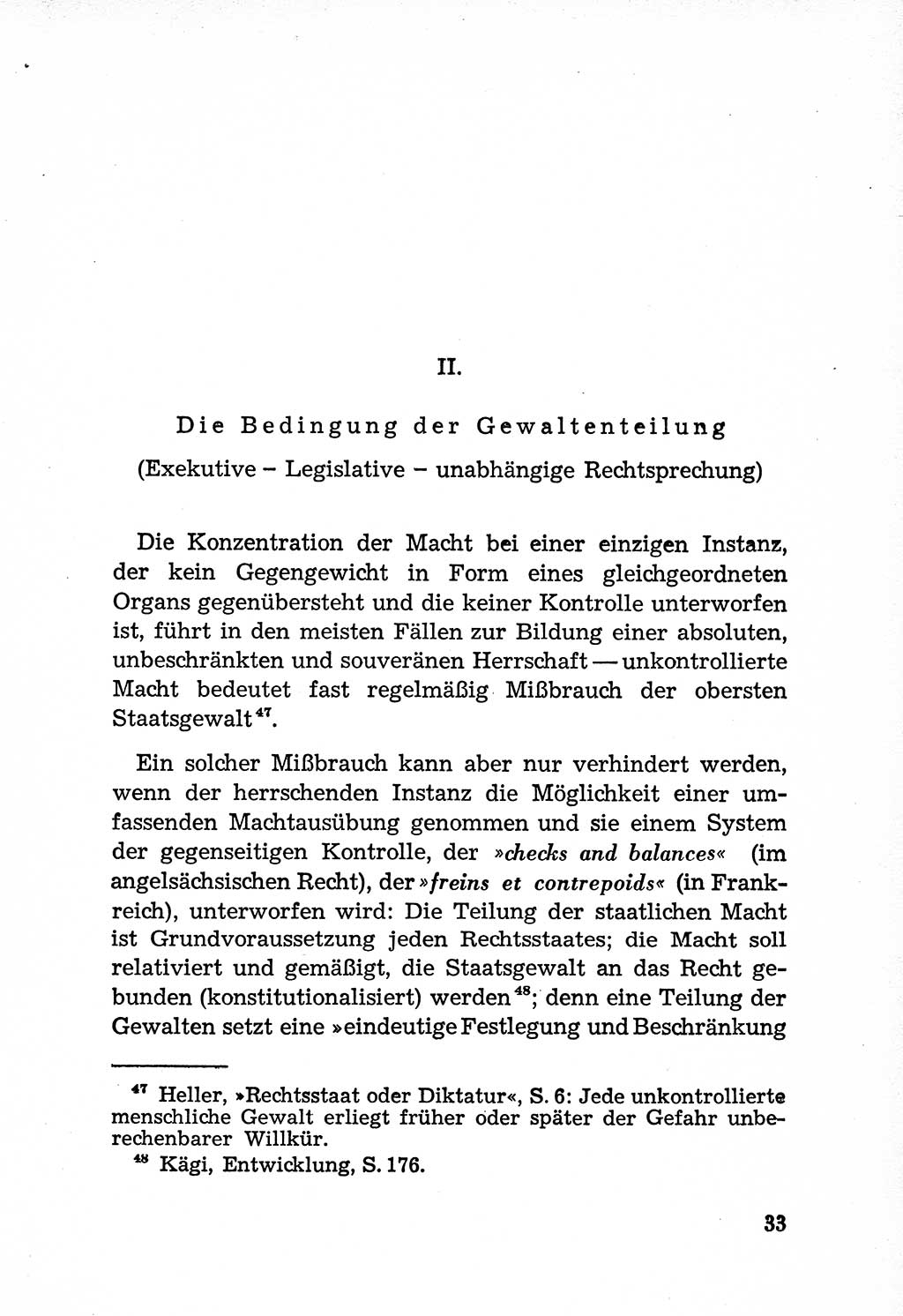 Rechtsstaat in zweierlei Hinsicht, Untersuchungsausschuß freiheitlicher Juristen (UfJ) [Bundesrepublik Deutschland (BRD)] 1956, Seite 33 (R.-St. UfJ BRD 1956, S. 33)