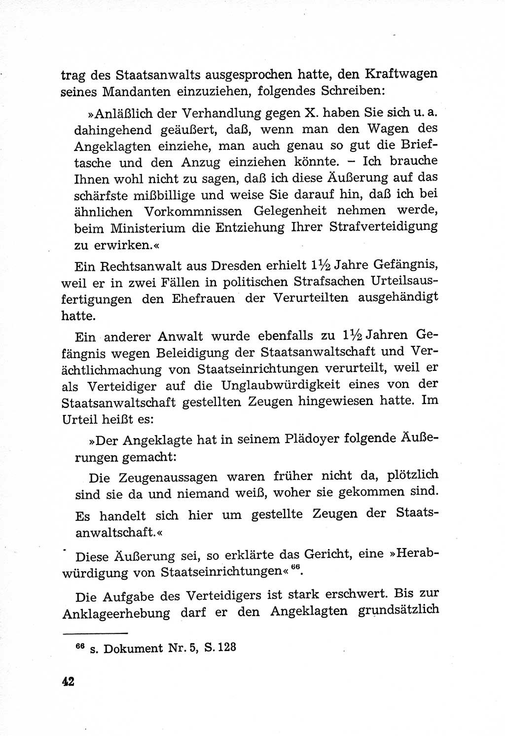 Rechtsstaat in zweierlei Hinsicht, Untersuchungsausschuß freiheitlicher Juristen (UfJ) [Bundesrepublik Deutschland (BRD)] 1956, Seite 42 (R.-St. UfJ BRD 1956, S. 42)