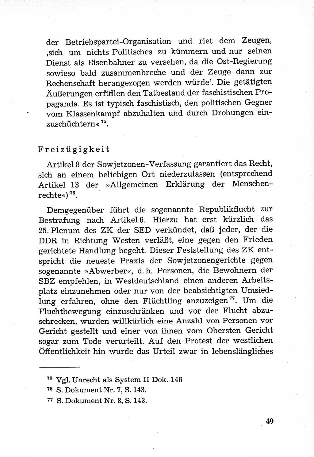 Rechtsstaat in zweierlei Hinsicht, Untersuchungsausschuß freiheitlicher Juristen (UfJ) [Bundesrepublik Deutschland (BRD)] 1956, Seite 49 (R.-St. UfJ BRD 1956, S. 49)