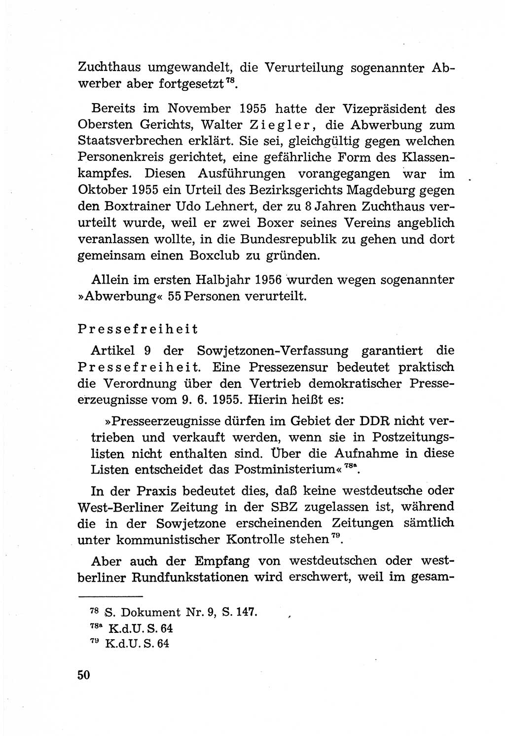 Rechtsstaat in zweierlei Hinsicht, UntersuchungsausschuÃŸ freiheitlicher Juristen (UfJ) [Bundesrepublik Deutschland (BRD)] 1956, Seite 50 (R.-St. UfJ BRD 1956, S. 50)