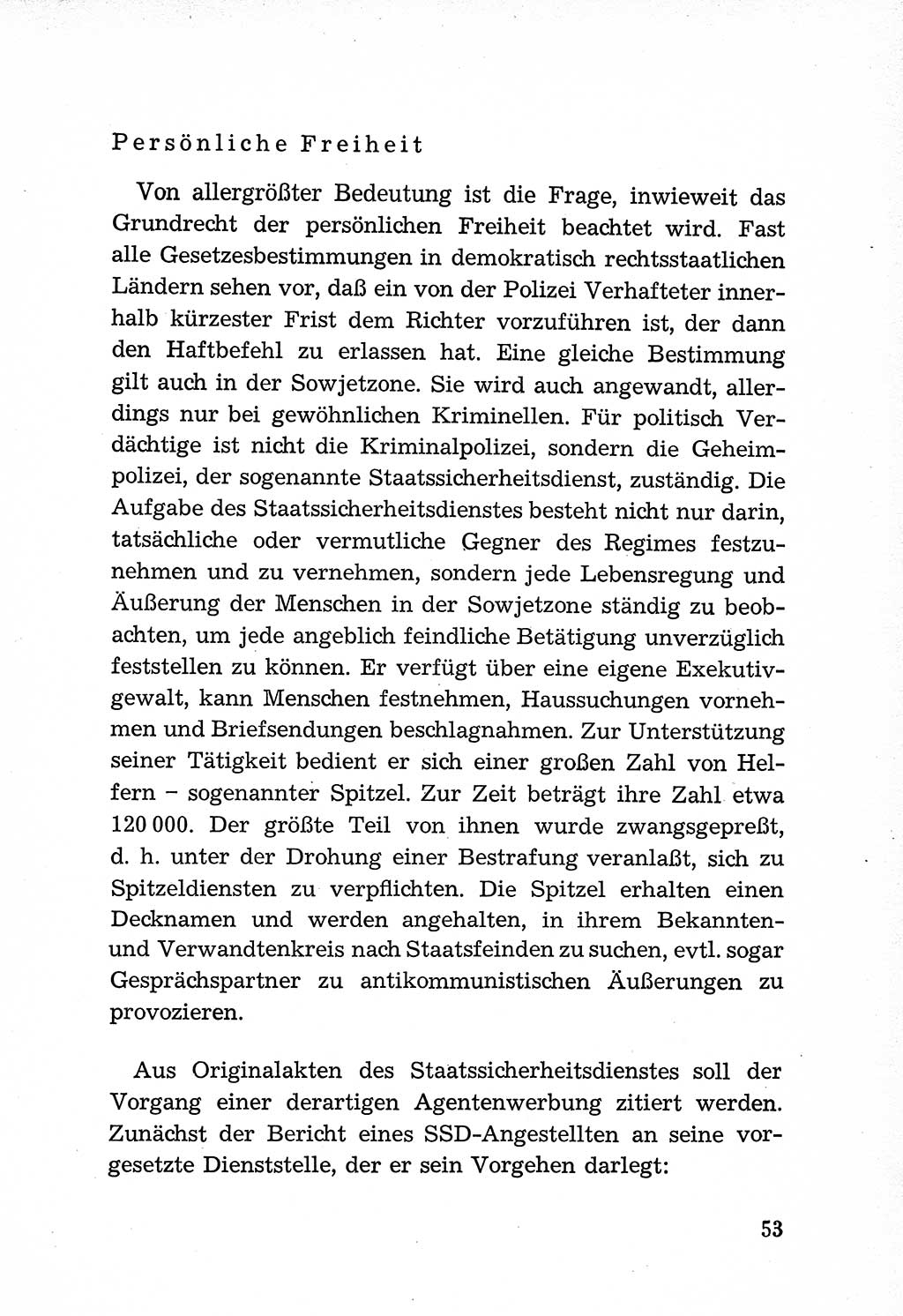 Rechtsstaat in zweierlei Hinsicht, Untersuchungsausschuß freiheitlicher Juristen (UfJ) [Bundesrepublik Deutschland (BRD)] 1956, Seite 53 (R.-St. UfJ BRD 1956, S. 53)