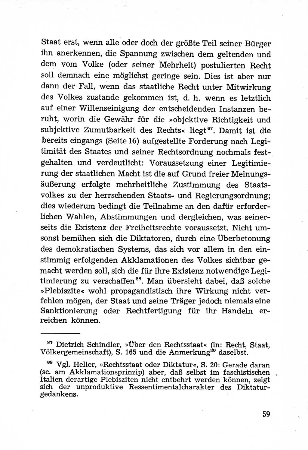 Rechtsstaat in zweierlei Hinsicht, Untersuchungsausschuß freiheitlicher Juristen (UfJ) [Bundesrepublik Deutschland (BRD)] 1956, Seite 59 (R.-St. UfJ BRD 1956, S. 59)