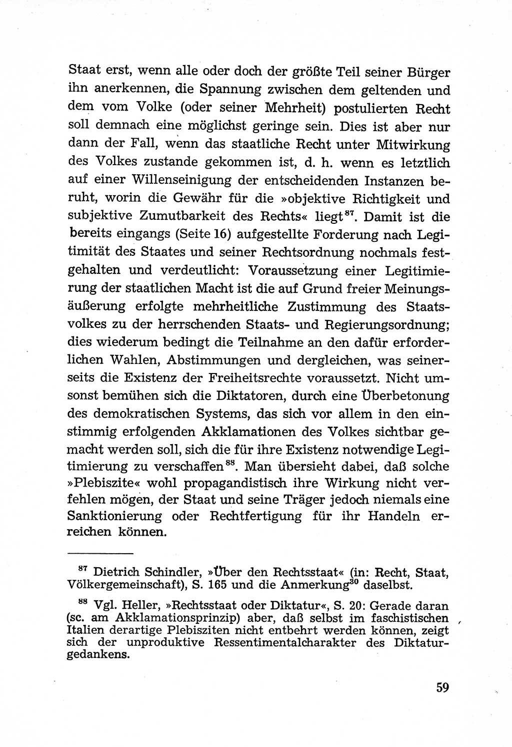 Rechtsstaat in zweierlei Hinsicht, Untersuchungsausschuß freiheitlicher Juristen (UfJ) [Bundesrepublik Deutschland (BRD)] 1956, Seite 59 (R.-St. UfJ BRD 1956, S. 59)