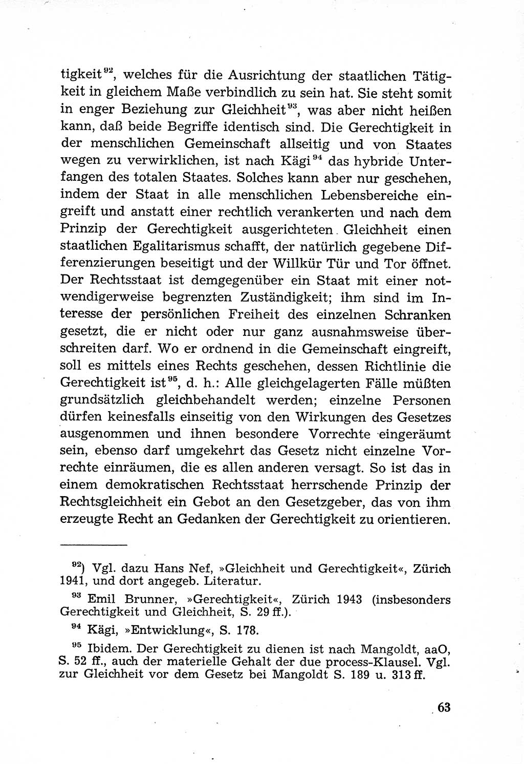 Rechtsstaat in zweierlei Hinsicht, Untersuchungsausschuß freiheitlicher Juristen (UfJ) [Bundesrepublik Deutschland (BRD)] 1956, Seite 63 (R.-St. UfJ BRD 1956, S. 63)