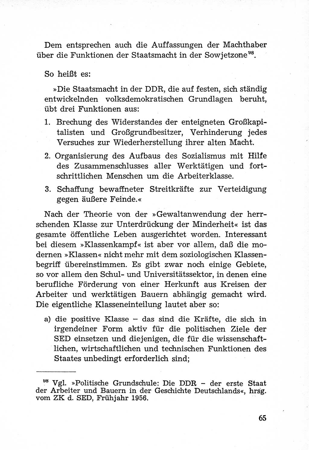 Rechtsstaat in zweierlei Hinsicht, Untersuchungsausschuß freiheitlicher Juristen (UfJ) [Bundesrepublik Deutschland (BRD)] 1956, Seite 65 (R.-St. UfJ BRD 1956, S. 65)