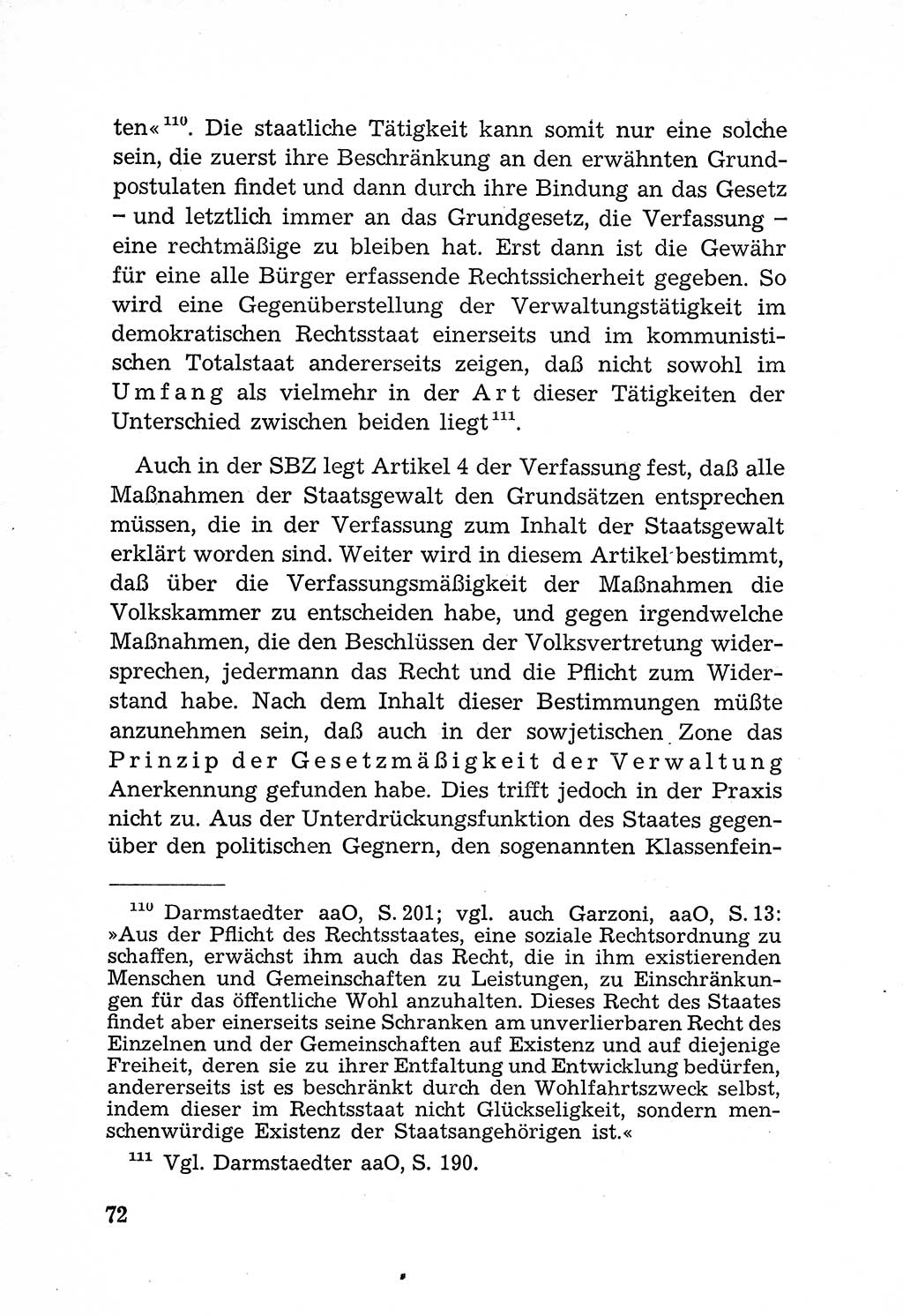 Rechtsstaat in zweierlei Hinsicht, Untersuchungsausschuß freiheitlicher Juristen (UfJ) [Bundesrepublik Deutschland (BRD)] 1956, Seite 72 (R.-St. UfJ BRD 1956, S. 72)