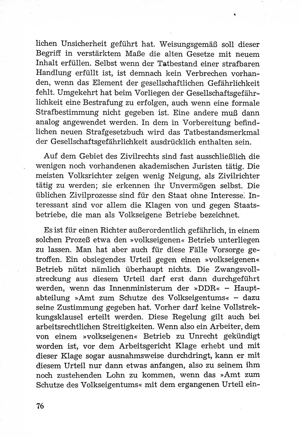 Rechtsstaat in zweierlei Hinsicht, Untersuchungsausschuß freiheitlicher Juristen (UfJ) [Bundesrepublik Deutschland (BRD)] 1956, Seite 76 (R.-St. UfJ BRD 1956, S. 76)