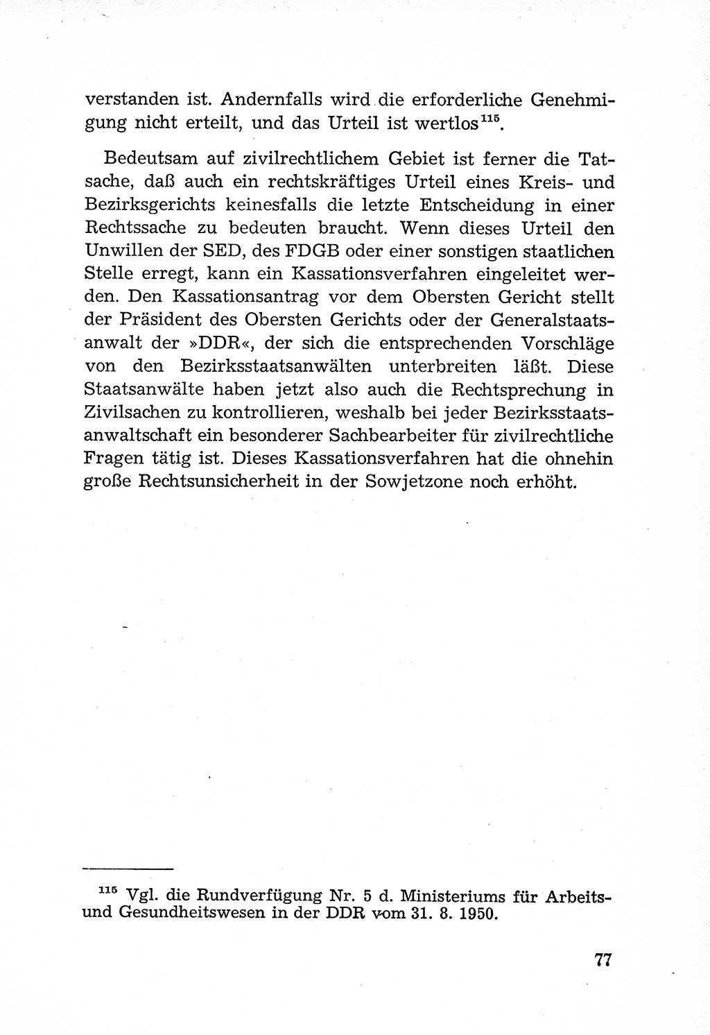 Rechtsstaat in zweierlei Hinsicht, Untersuchungsausschuß freiheitlicher Juristen (UfJ) [Bundesrepublik Deutschland (BRD)] 1956, Seite 77 (R.-St. UfJ BRD 1956, S. 77)