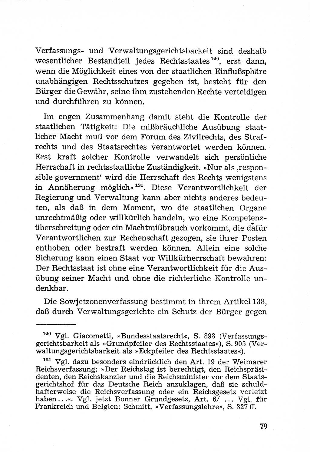 Rechtsstaat in zweierlei Hinsicht, Untersuchungsausschuß freiheitlicher Juristen (UfJ) [Bundesrepublik Deutschland (BRD)] 1956, Seite 79 (R.-St. UfJ BRD 1956, S. 79)