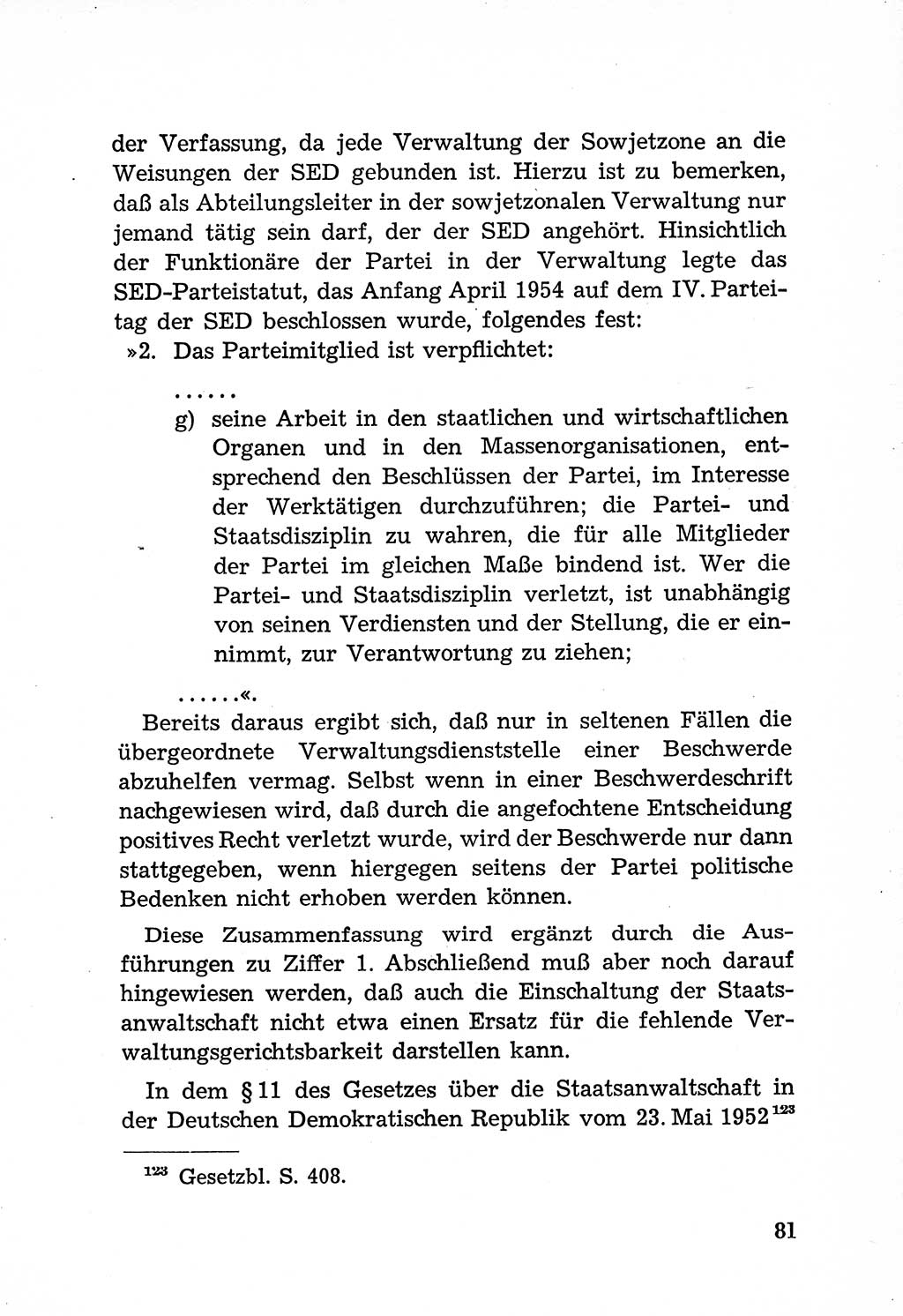 Rechtsstaat in zweierlei Hinsicht, UntersuchungsausschuÃŸ freiheitlicher Juristen (UfJ) [Bundesrepublik Deutschland (BRD)] 1956, Seite 81 (R.-St. UfJ BRD 1956, S. 81)