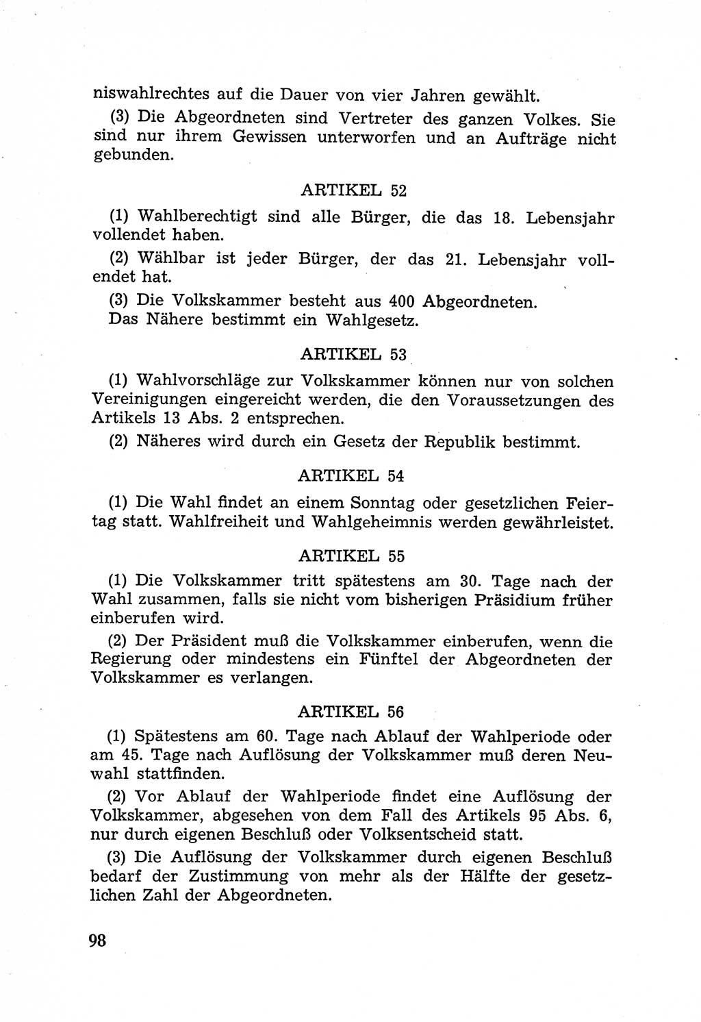 Rechtsstaat in zweierlei Hinsicht, Untersuchungsausschuß freiheitlicher Juristen (UfJ) [Bundesrepublik Deutschland (BRD)] 1956, Seite 98 (R.-St. UfJ BRD 1956, S. 98)