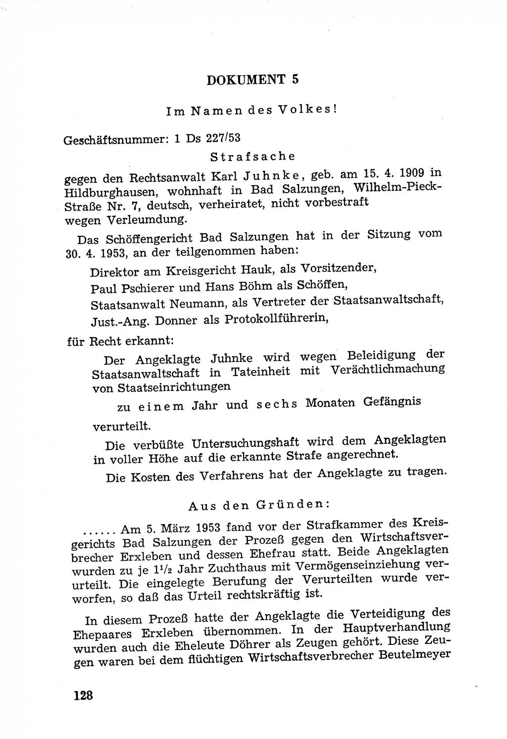 Rechtsstaat in zweierlei Hinsicht, Untersuchungsausschuß freiheitlicher Juristen (UfJ) [Bundesrepublik Deutschland (BRD)] 1956, Seite 128 (R.-St. UfJ BRD 1956, S. 128)