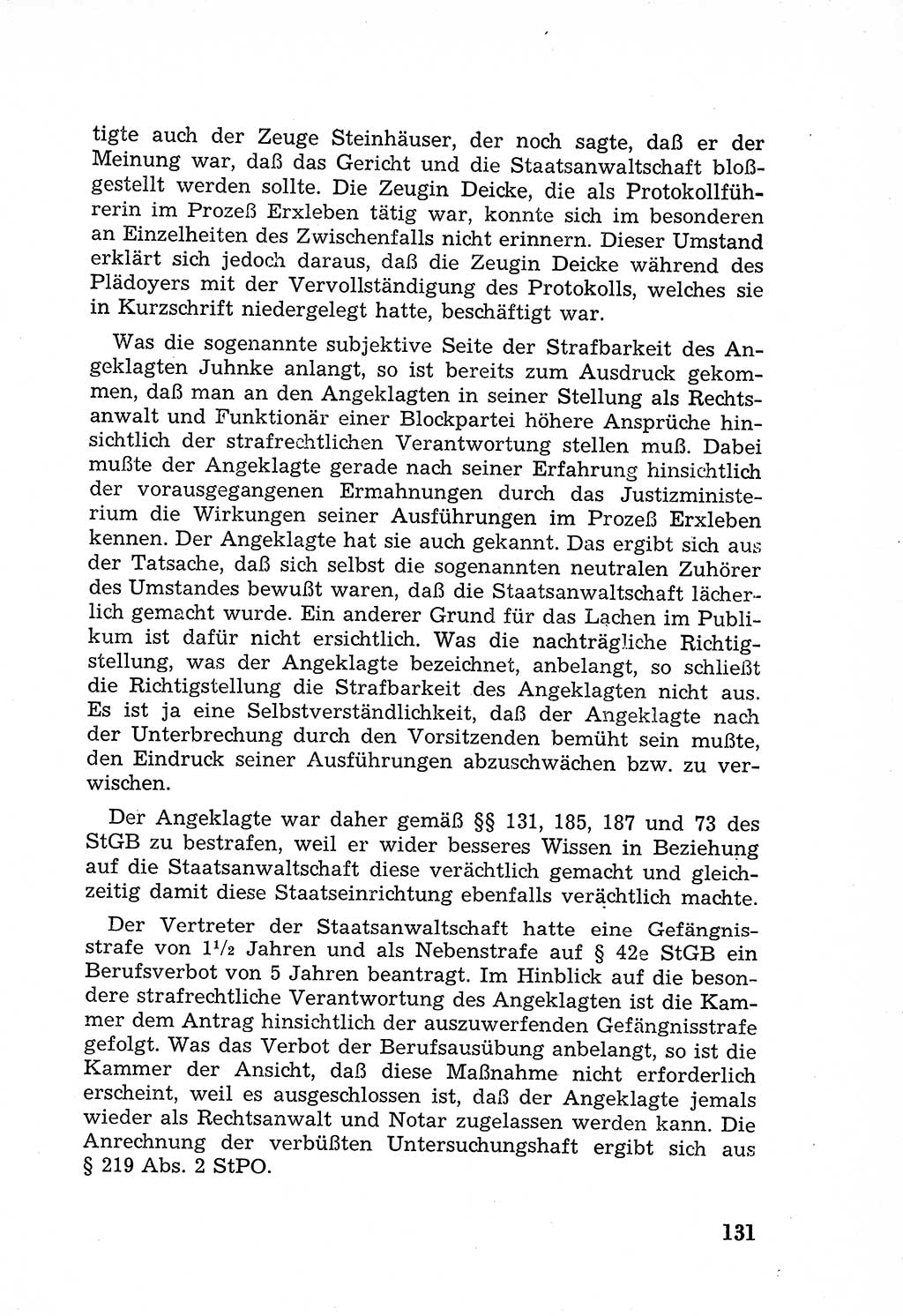 Rechtsstaat in zweierlei Hinsicht, Untersuchungsausschuß freiheitlicher Juristen (UfJ) [Bundesrepublik Deutschland (BRD)] 1956, Seite 131 (R.-St. UfJ BRD 1956, S. 131)