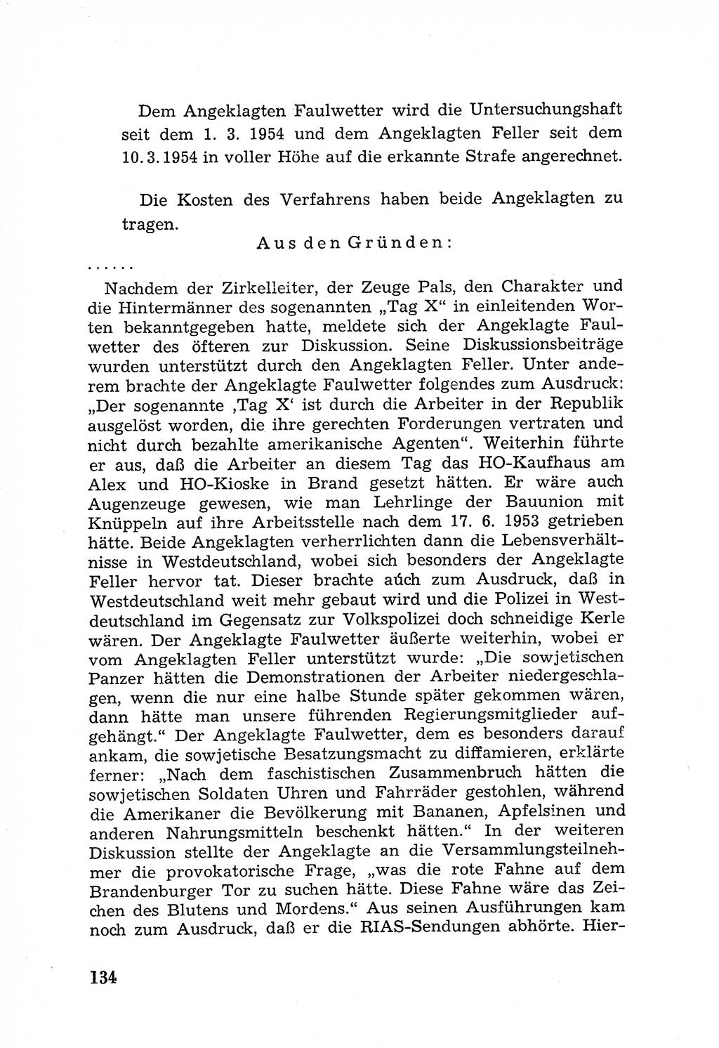 Rechtsstaat in zweierlei Hinsicht, Untersuchungsausschuß freiheitlicher Juristen (UfJ) [Bundesrepublik Deutschland (BRD)] 1956, Seite 134 (R.-St. UfJ BRD 1956, S. 134)