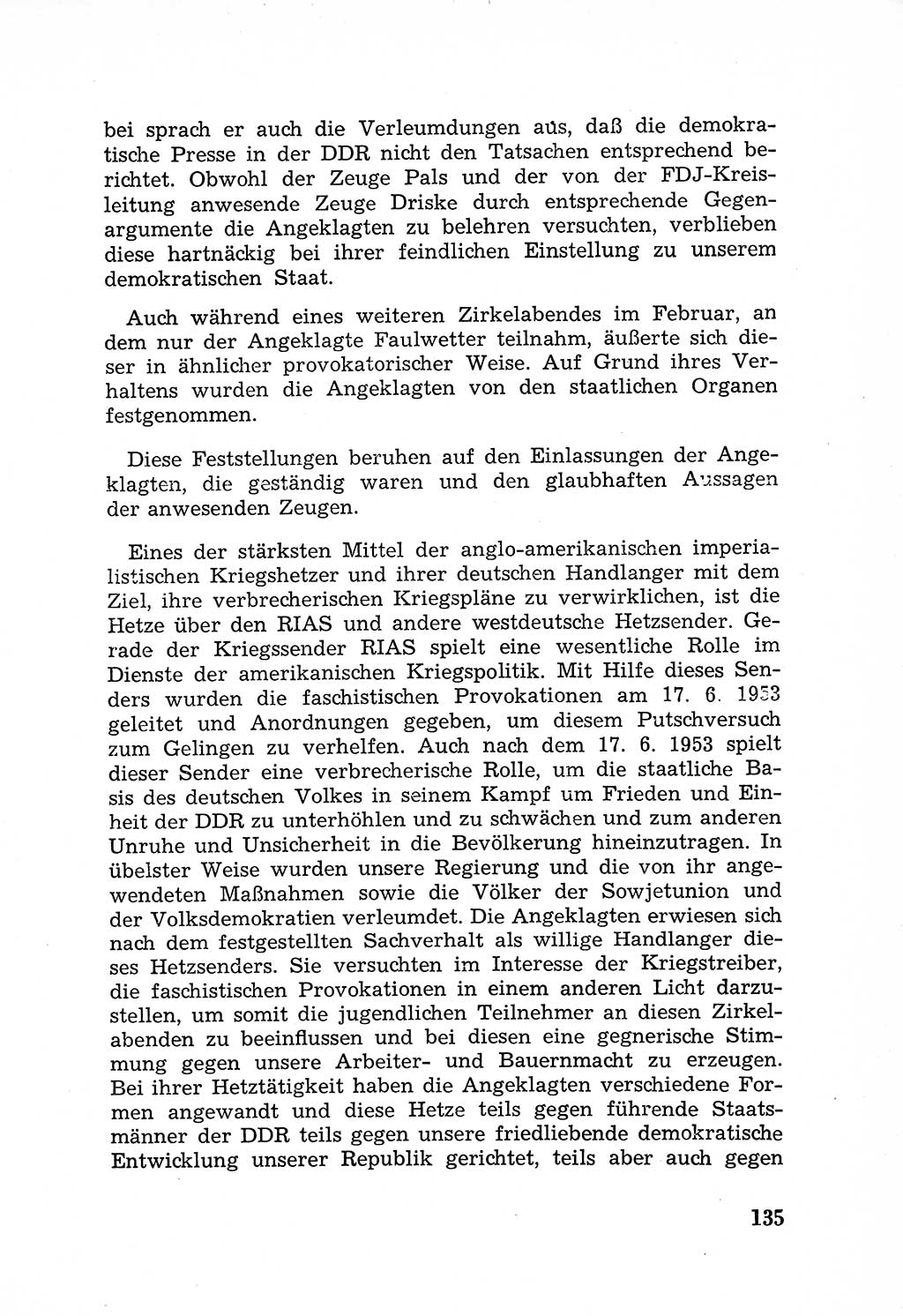 Rechtsstaat in zweierlei Hinsicht, Untersuchungsausschuß freiheitlicher Juristen (UfJ) [Bundesrepublik Deutschland (BRD)] 1956, Seite 135 (R.-St. UfJ BRD 1956, S. 135)