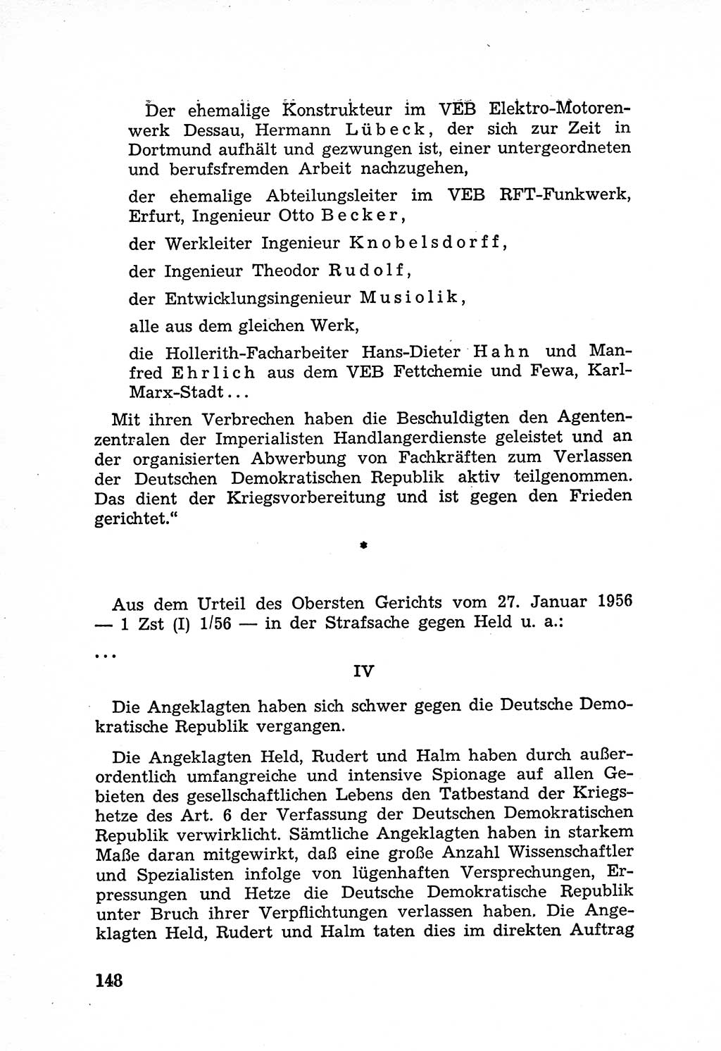 Rechtsstaat in zweierlei Hinsicht, Untersuchungsausschuß freiheitlicher Juristen (UfJ) [Bundesrepublik Deutschland (BRD)] 1956, Seite 148 (R.-St. UfJ BRD 1956, S. 148)