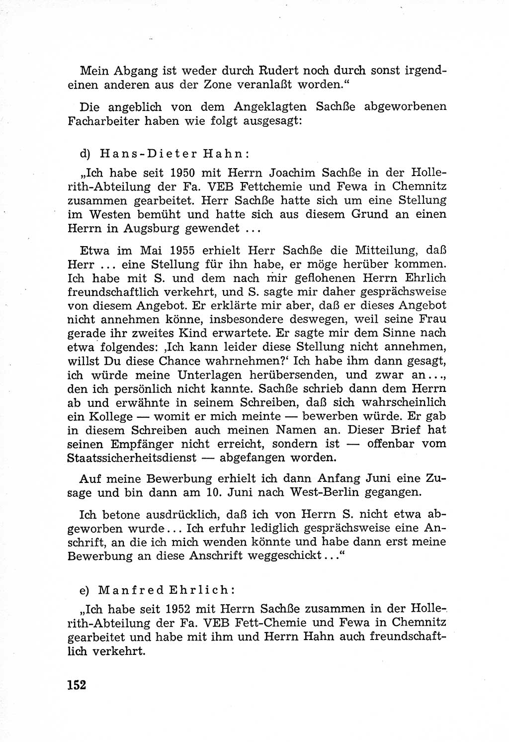 Rechtsstaat in zweierlei Hinsicht, Untersuchungsausschuß freiheitlicher Juristen (UfJ) [Bundesrepublik Deutschland (BRD)] 1956, Seite 152 (R.-St. UfJ BRD 1956, S. 152)