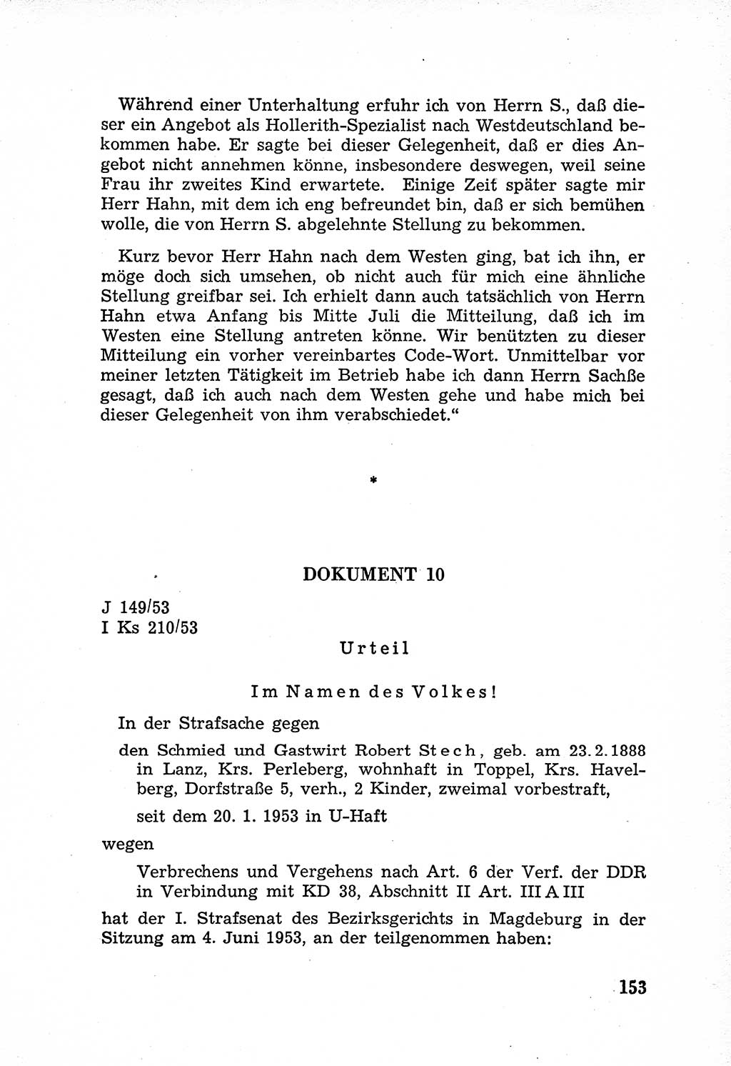 Rechtsstaat in zweierlei Hinsicht, Untersuchungsausschuß freiheitlicher Juristen (UfJ) [Bundesrepublik Deutschland (BRD)] 1956, Seite 153 (R.-St. UfJ BRD 1956, S. 153)