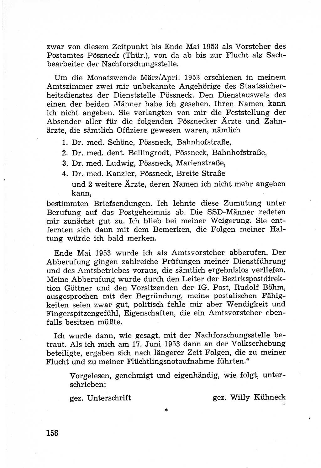 Rechtsstaat in zweierlei Hinsicht, Untersuchungsausschuß freiheitlicher Juristen (UfJ) [Bundesrepublik Deutschland (BRD)] 1956, Seite 158 (R.-St. UfJ BRD 1956, S. 158)