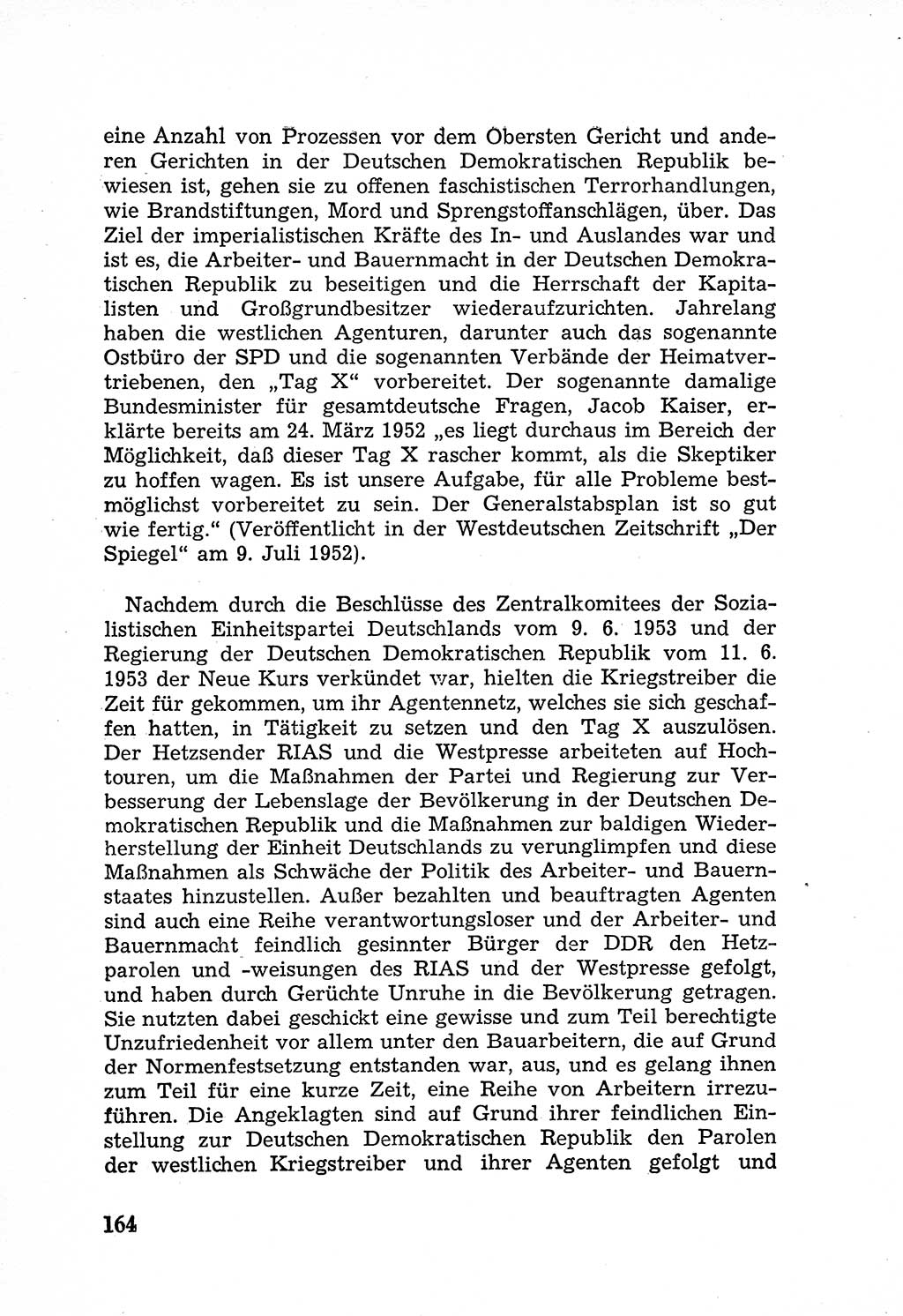 Rechtsstaat in zweierlei Hinsicht, Untersuchungsausschuß freiheitlicher Juristen (UfJ) [Bundesrepublik Deutschland (BRD)] 1956, Seite 164 (R.-St. UfJ BRD 1956, S. 164)