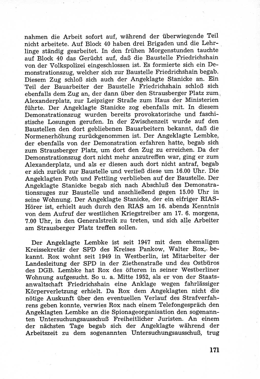 Rechtsstaat in zweierlei Hinsicht, Untersuchungsausschuß freiheitlicher Juristen (UfJ) [Bundesrepublik Deutschland (BRD)] 1956, Seite 171 (R.-St. UfJ BRD 1956, S. 171)