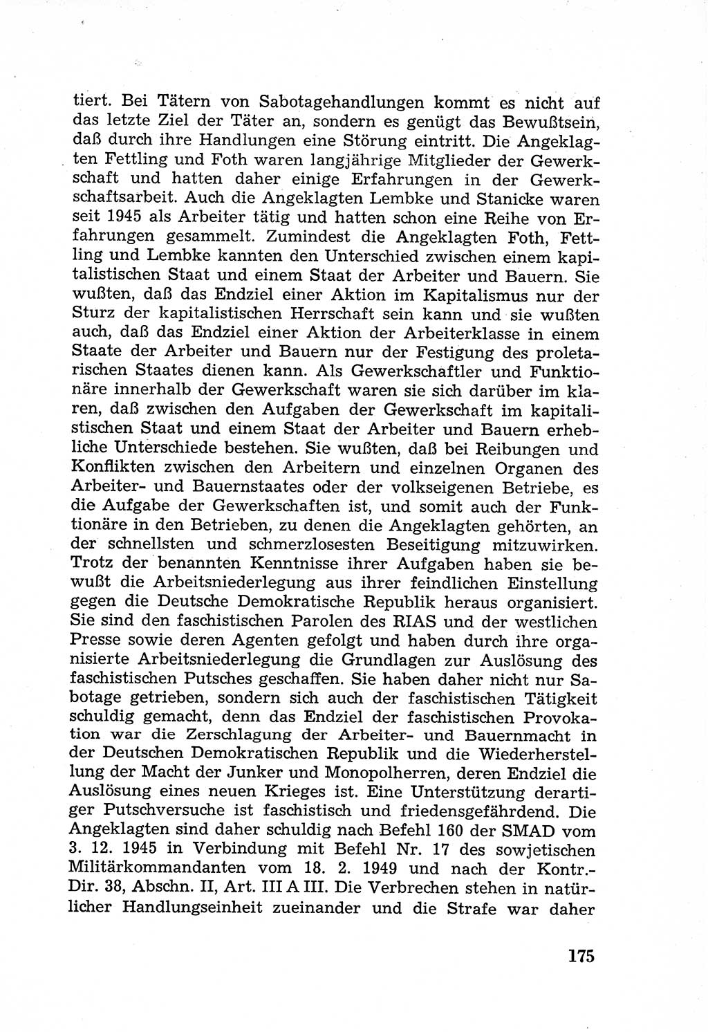 Rechtsstaat in zweierlei Hinsicht, Untersuchungsausschuß freiheitlicher Juristen (UfJ) [Bundesrepublik Deutschland (BRD)] 1956, Seite 175 (R.-St. UfJ BRD 1956, S. 175)