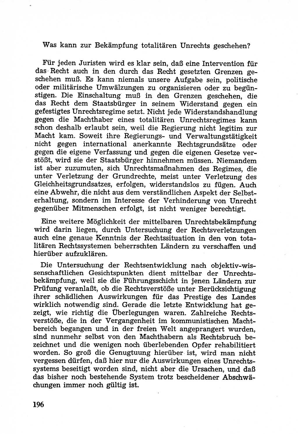 Rechtsstaat in zweierlei Hinsicht, Untersuchungsausschuß freiheitlicher Juristen (UfJ) [Bundesrepublik Deutschland (BRD)] 1956, Seite 196 (R.-St. UfJ BRD 1956, S. 196)