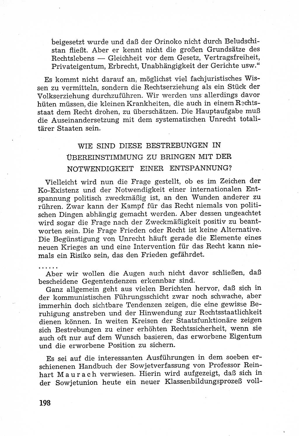 Rechtsstaat in zweierlei Hinsicht, Untersuchungsausschuß freiheitlicher Juristen (UfJ) [Bundesrepublik Deutschland (BRD)] 1956, Seite 198 (R.-St. UfJ BRD 1956, S. 198)