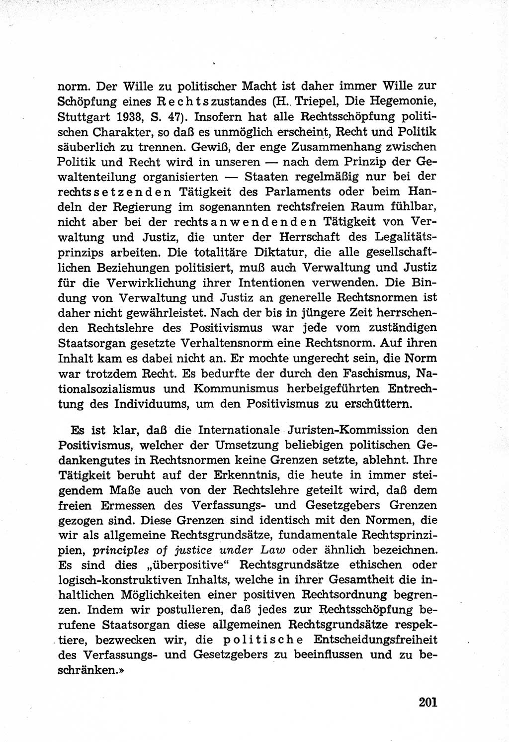Rechtsstaat in zweierlei Hinsicht, Untersuchungsausschuß freiheitlicher Juristen (UfJ) [Bundesrepublik Deutschland (BRD)] 1956, Seite 201 (R.-St. UfJ BRD 1956, S. 201)