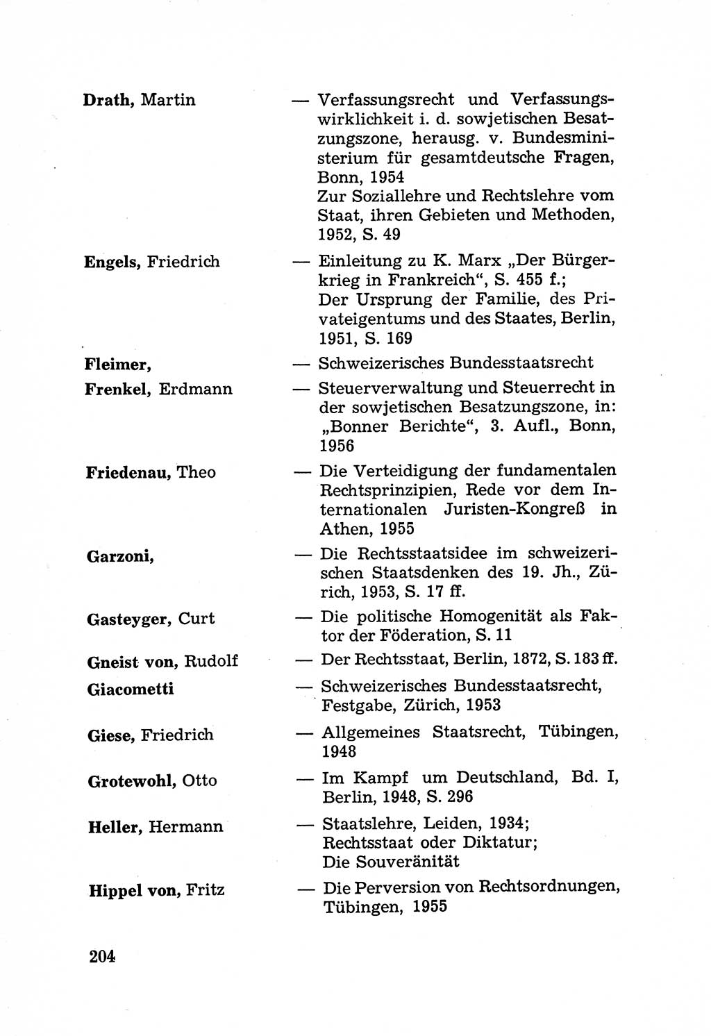 Rechtsstaat in zweierlei Hinsicht, Untersuchungsausschuß freiheitlicher Juristen (UfJ) [Bundesrepublik Deutschland (BRD)] 1956, Seite 204 (R.-St. UfJ BRD 1956, S. 204)