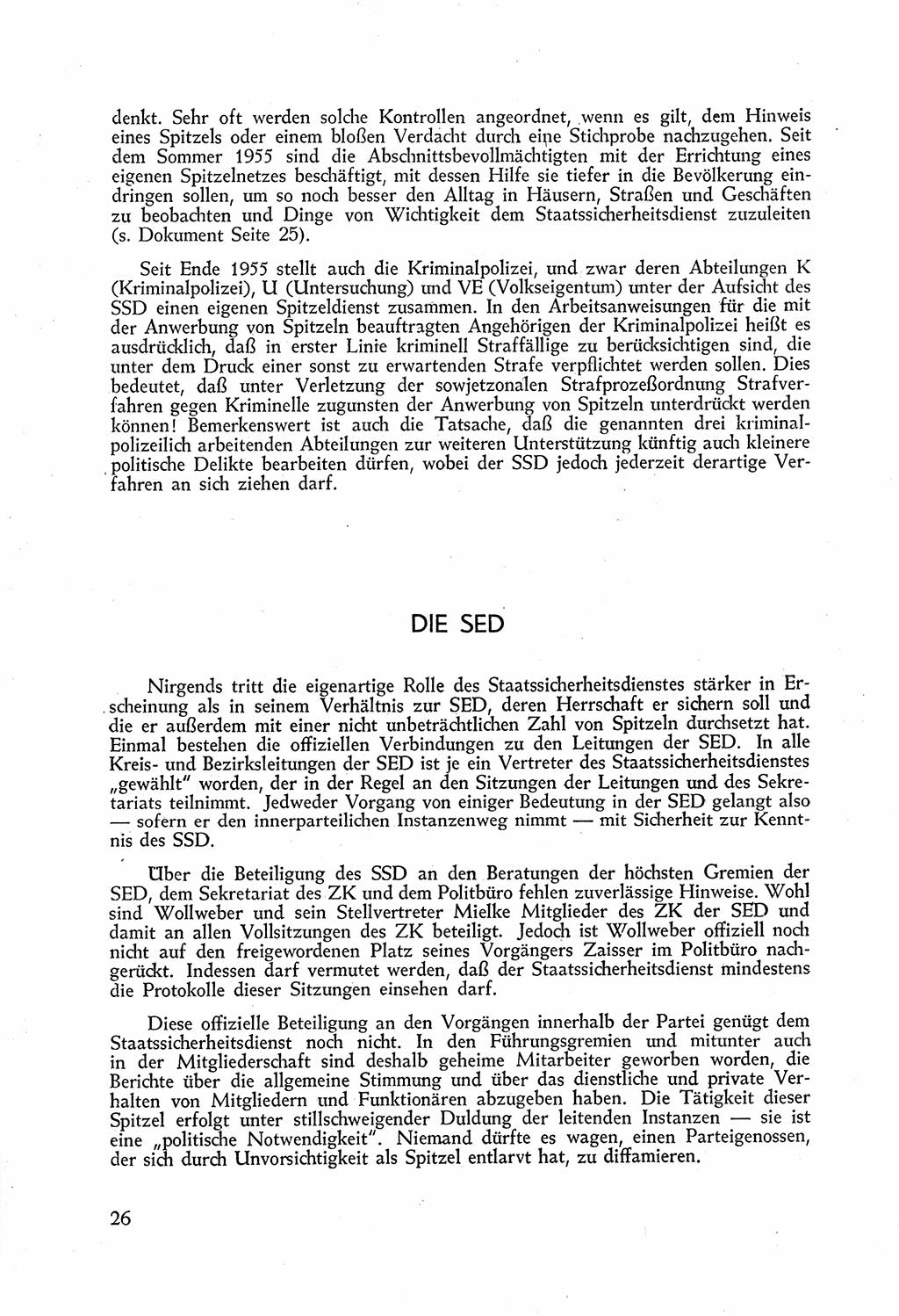 Staatssicherheitsdienst (SSD) [Deutsche Demokratische Republik (DDR)], Untersuchungsausschuß Freiheitlicher Juristen (UfJ) [Bundesrepublik Deutschland (BRD)] 1956, Seite 26 (SSD DDR UfJ BRD 1956, S. 26)