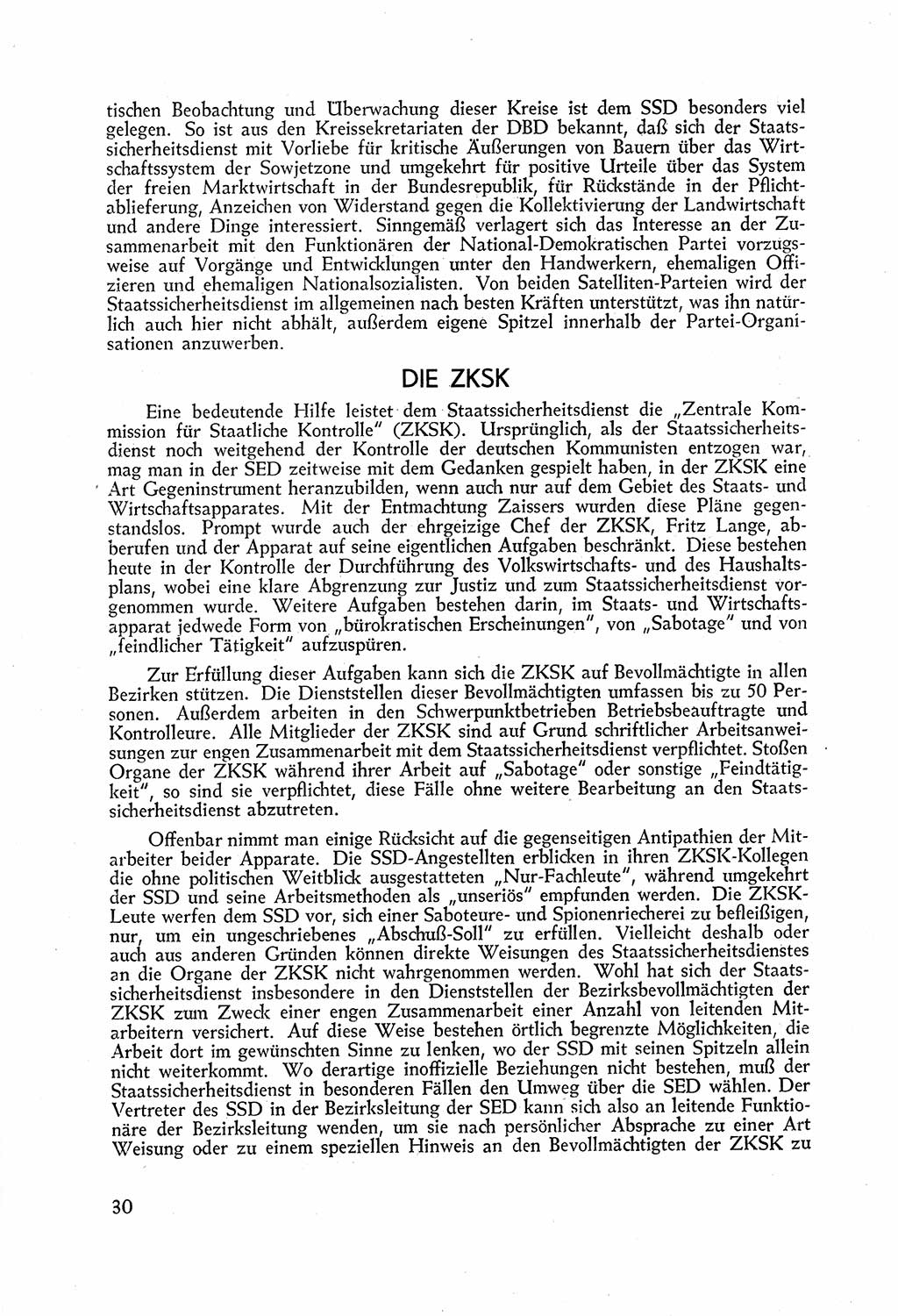 Staatssicherheitsdienst (SSD) [Deutsche Demokratische Republik (DDR)], Untersuchungsausschuß Freiheitlicher Juristen (UfJ) [Bundesrepublik Deutschland (BRD)] 1956, Seite 30 (SSD DDR UfJ BRD 1956, S. 30)