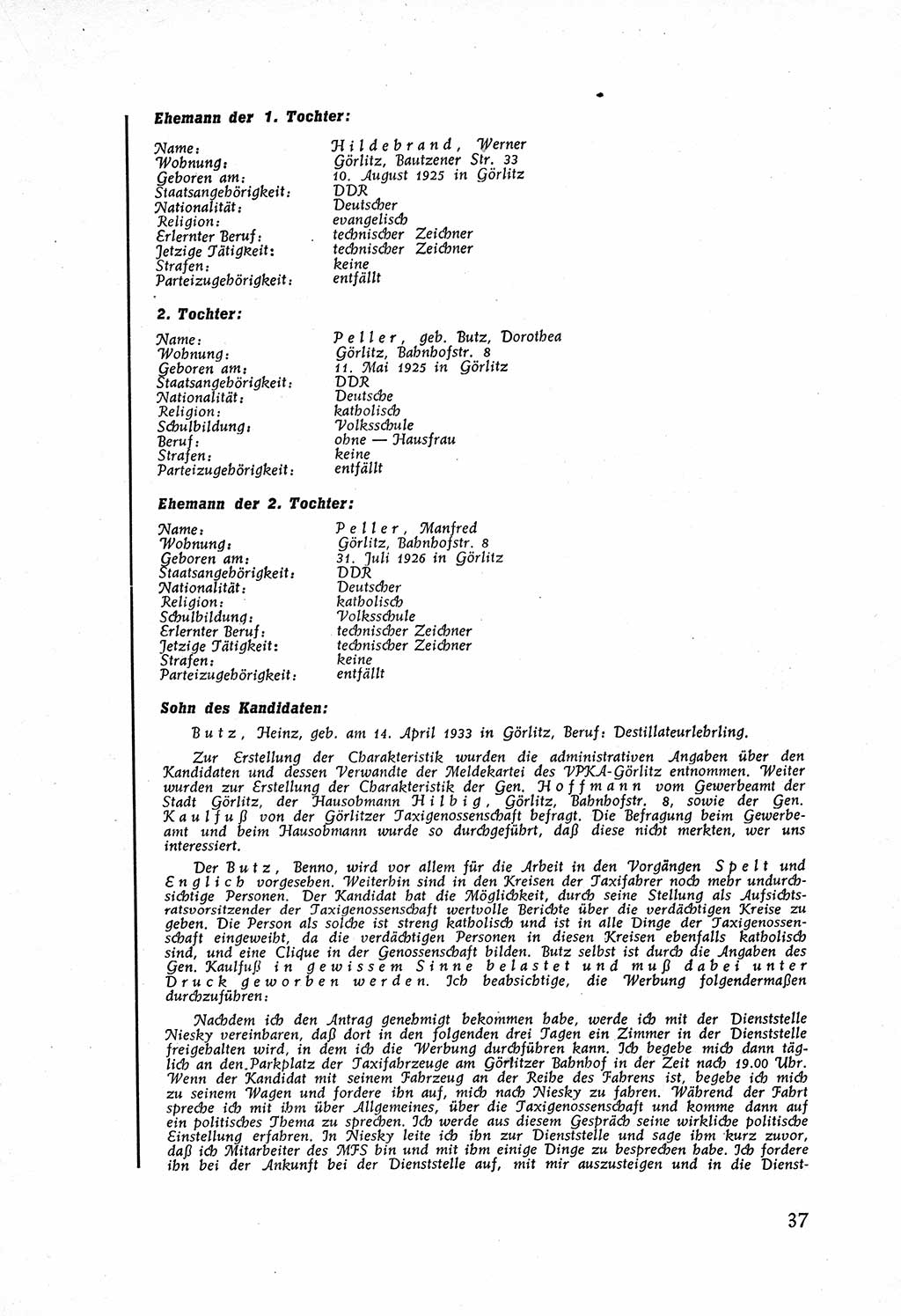 Staatssicherheitsdienst (SSD) [Deutsche Demokratische Republik (DDR)], Untersuchungsausschuß Freiheitlicher Juristen (UfJ) [Bundesrepublik Deutschland (BRD)] 1956, Seite 37 (SSD DDR UfJ BRD 1956, S. 37)