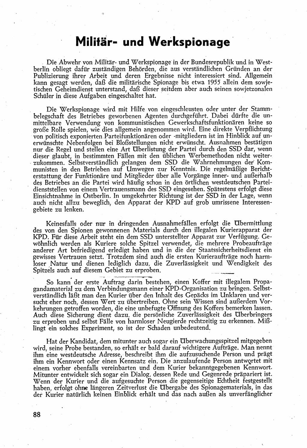 Staatssicherheitsdienst (SSD) [Deutsche Demokratische Republik (DDR)], Untersuchungsausschuß Freiheitlicher Juristen (UfJ) [Bundesrepublik Deutschland (BRD)] 1956, Seite 88 (SSD DDR UfJ BRD 1956, S. 88)