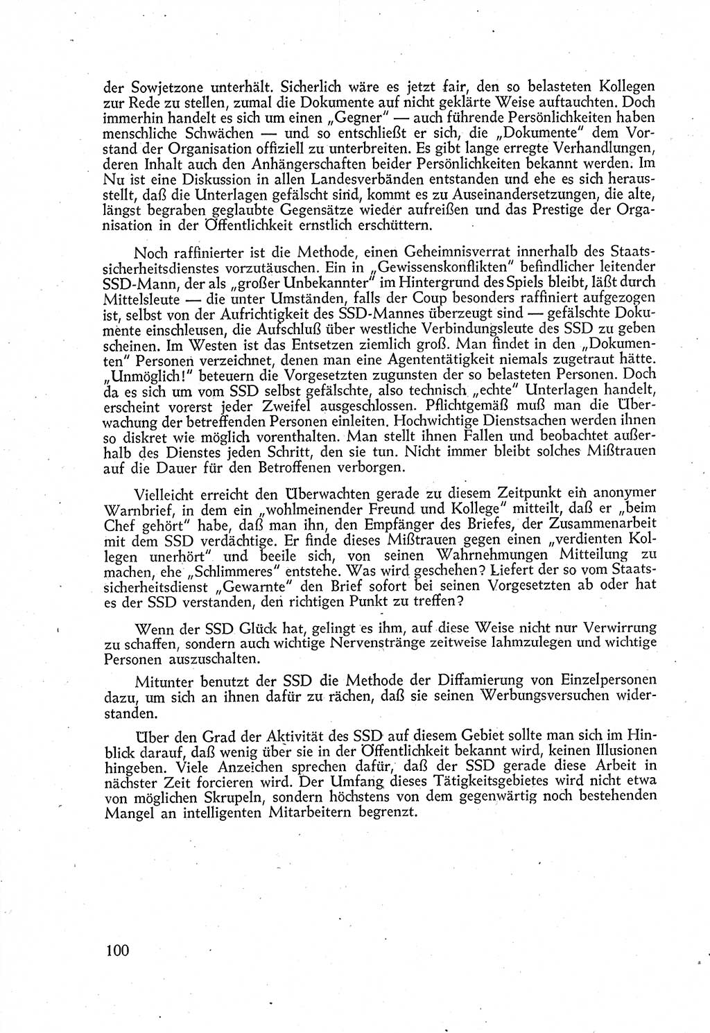 Staatssicherheitsdienst (SSD) [Deutsche Demokratische Republik (DDR)], Untersuchungsausschuß Freiheitlicher Juristen (UfJ) [Bundesrepublik Deutschland (BRD)] 1956, Seite 100 (SSD DDR UfJ BRD 1956, S. 100)