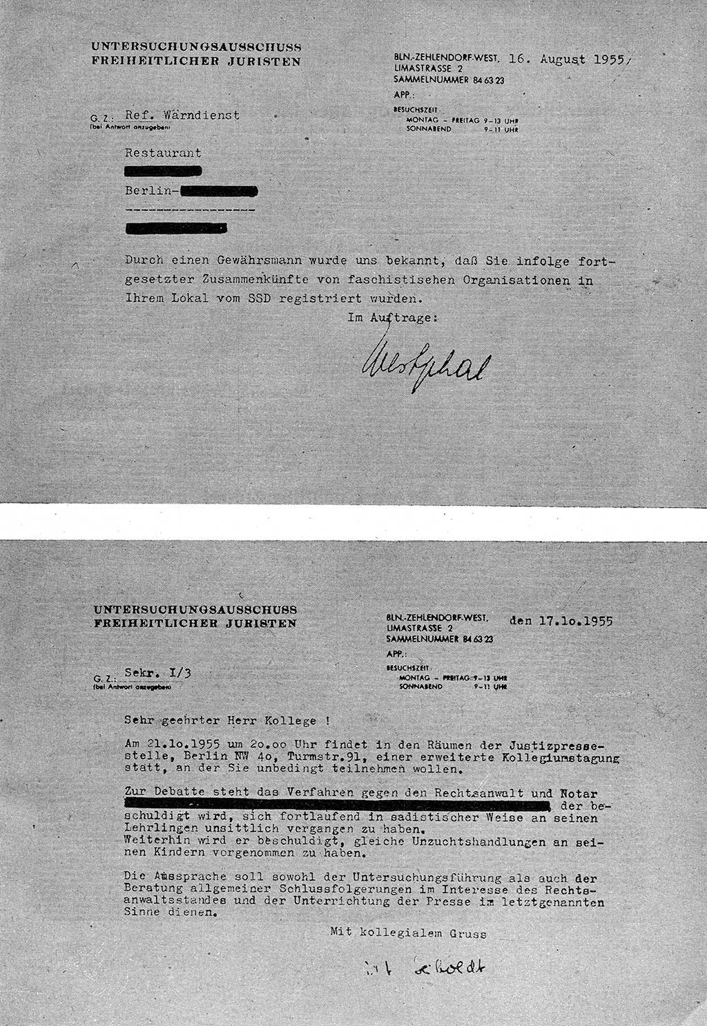 Staatssicherheitsdienst (SSD) [Deutsche Demokratische Republik (DDR)], Untersuchungsausschuß Freiheitlicher Juristen (UfJ) [Bundesrepublik Deutschland (BRD)] 1956, Seite 101 (SSD DDR UfJ BRD 1956, S. 101)