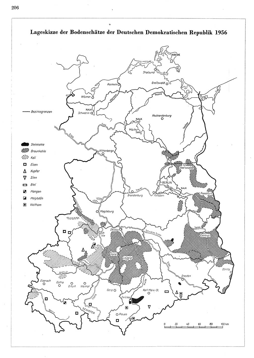 Statistisches Jahrbuch der Deutschen Demokratischen Republik (DDR) 1956, Seite 206 (Stat. Jb. DDR 1956, S. 206)