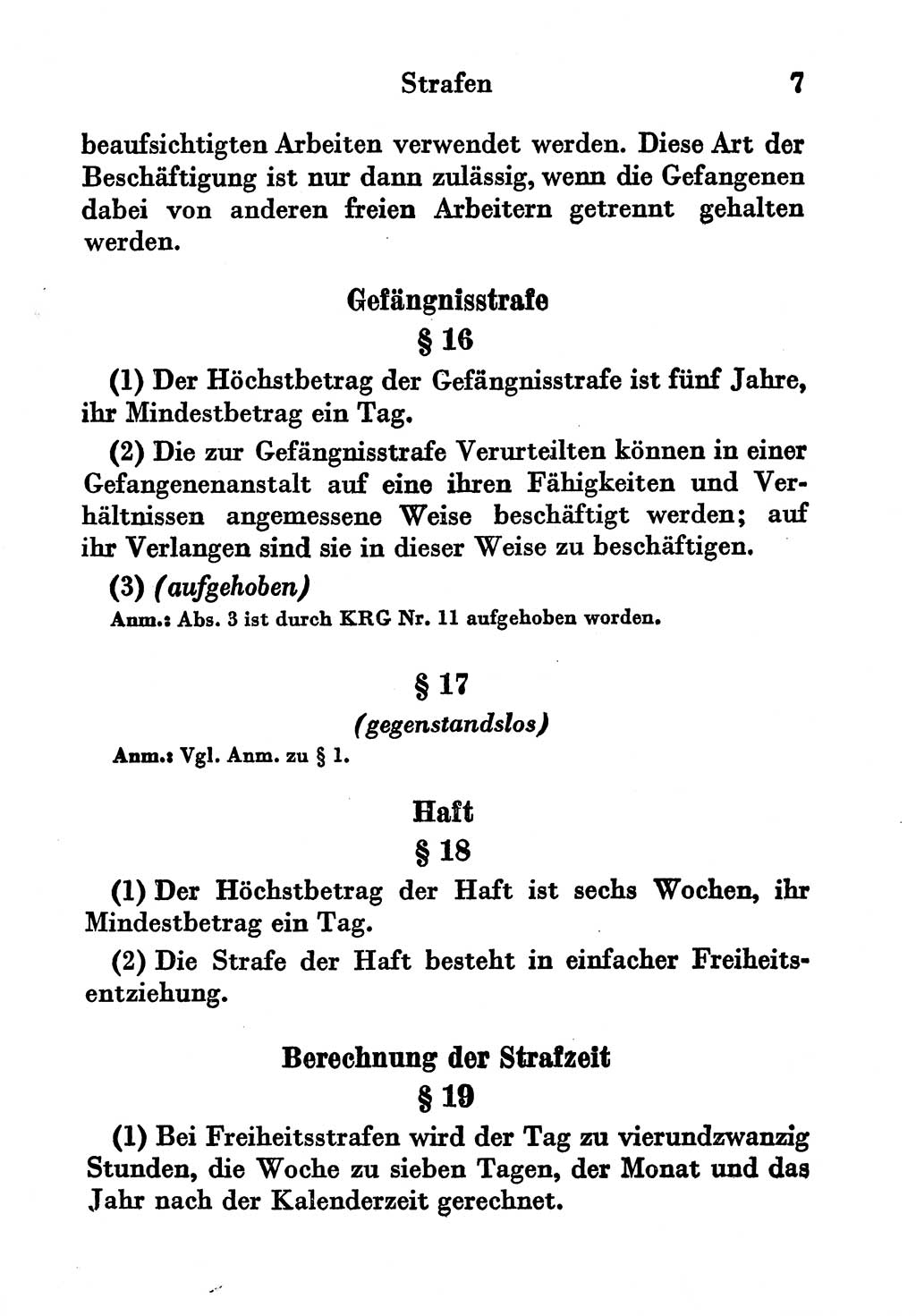 Strafgesetzbuch (StGB) und andere Strafgesetze [Deutsche Demokratische Republik (DDR)] 1956, Seite 7 (StGB Strafges. DDR 1956, S. 7)