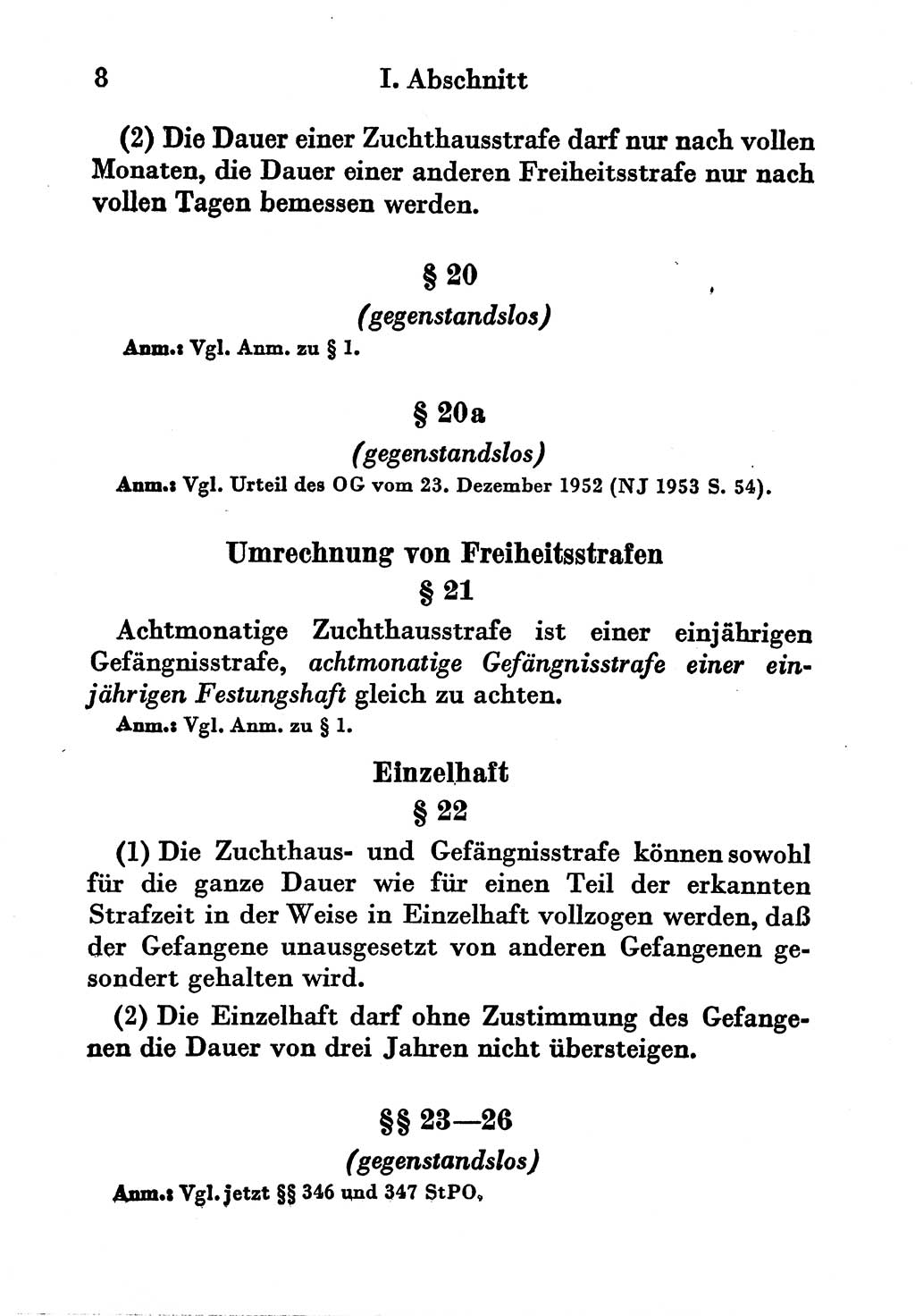 Strafgesetzbuch (StGB) und andere Strafgesetze [Deutsche Demokratische Republik (DDR)] 1956, Seite 8 (StGB Strafges. DDR 1956, S. 8)