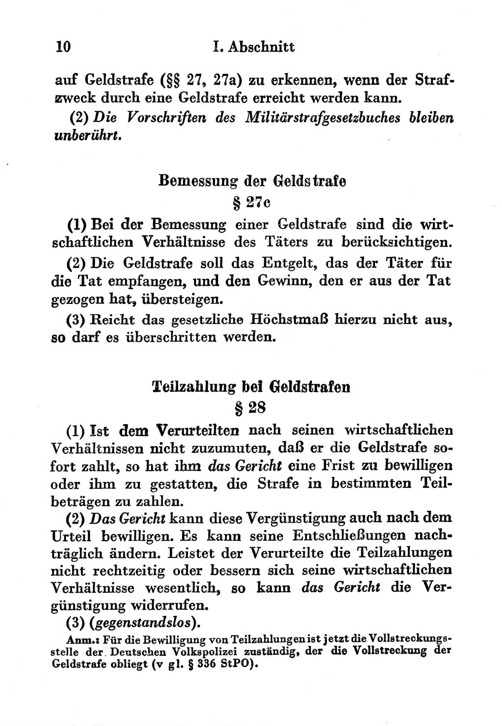 Strafgesetzbuch (StGB) und andere Strafgesetze [Deutsche Demokratische Republik (DDR)] 1956, Seite 10 (StGB Strafges. DDR 1956, S. 10)
