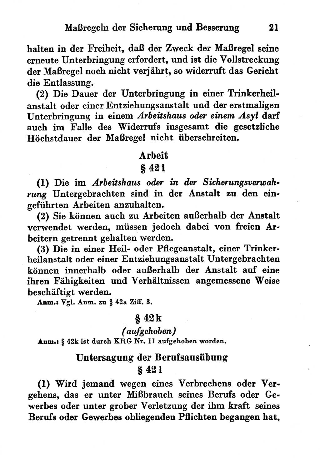 Strafgesetzbuch (StGB) und andere Strafgesetze [Deutsche Demokratische Republik (DDR)] 1956, Seite 21 (StGB Strafges. DDR 1956, S. 21)