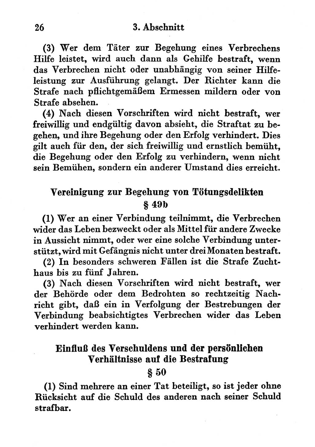 Strafgesetzbuch (StGB) und andere Strafgesetze [Deutsche Demokratische Republik (DDR)] 1956, Seite 26 (StGB Strafges. DDR 1956, S. 26)