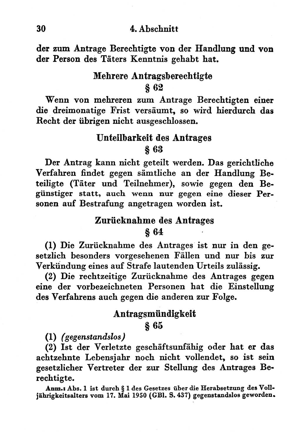 Strafgesetzbuch (StGB) und andere Strafgesetze [Deutsche Demokratische Republik (DDR)] 1956, Seite 30 (StGB Strafges. DDR 1956, S. 30)
