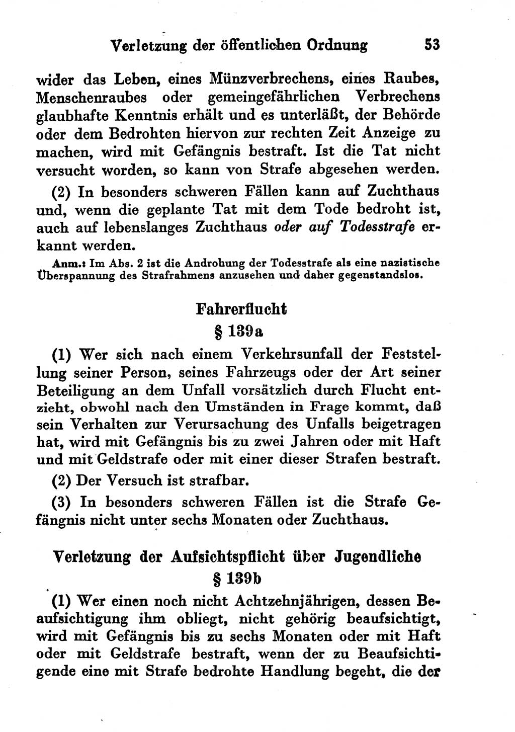 Strafgesetzbuch (StGB) und andere Strafgesetze [Deutsche Demokratische Republik (DDR)] 1956, Seite 53 (StGB Strafges. DDR 1956, S. 53)