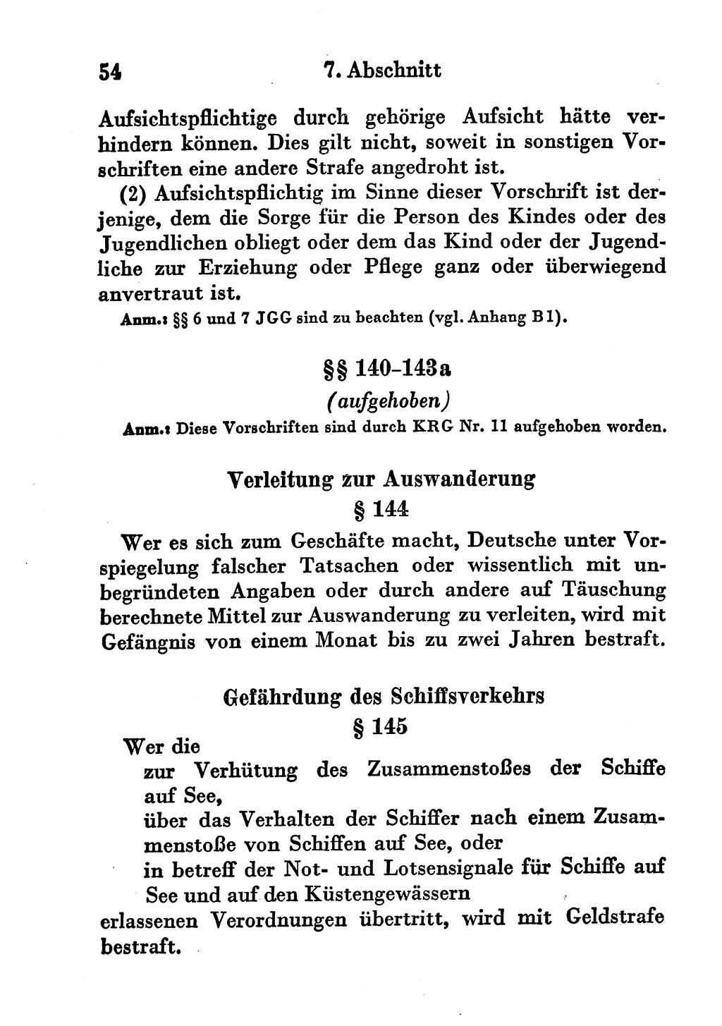 Strafgesetzbuch (StGB) und andere Strafgesetze [Deutsche Demokratische Republik (DDR)] 1956, Seite 54 (StGB Strafges. DDR 1956, S. 54)