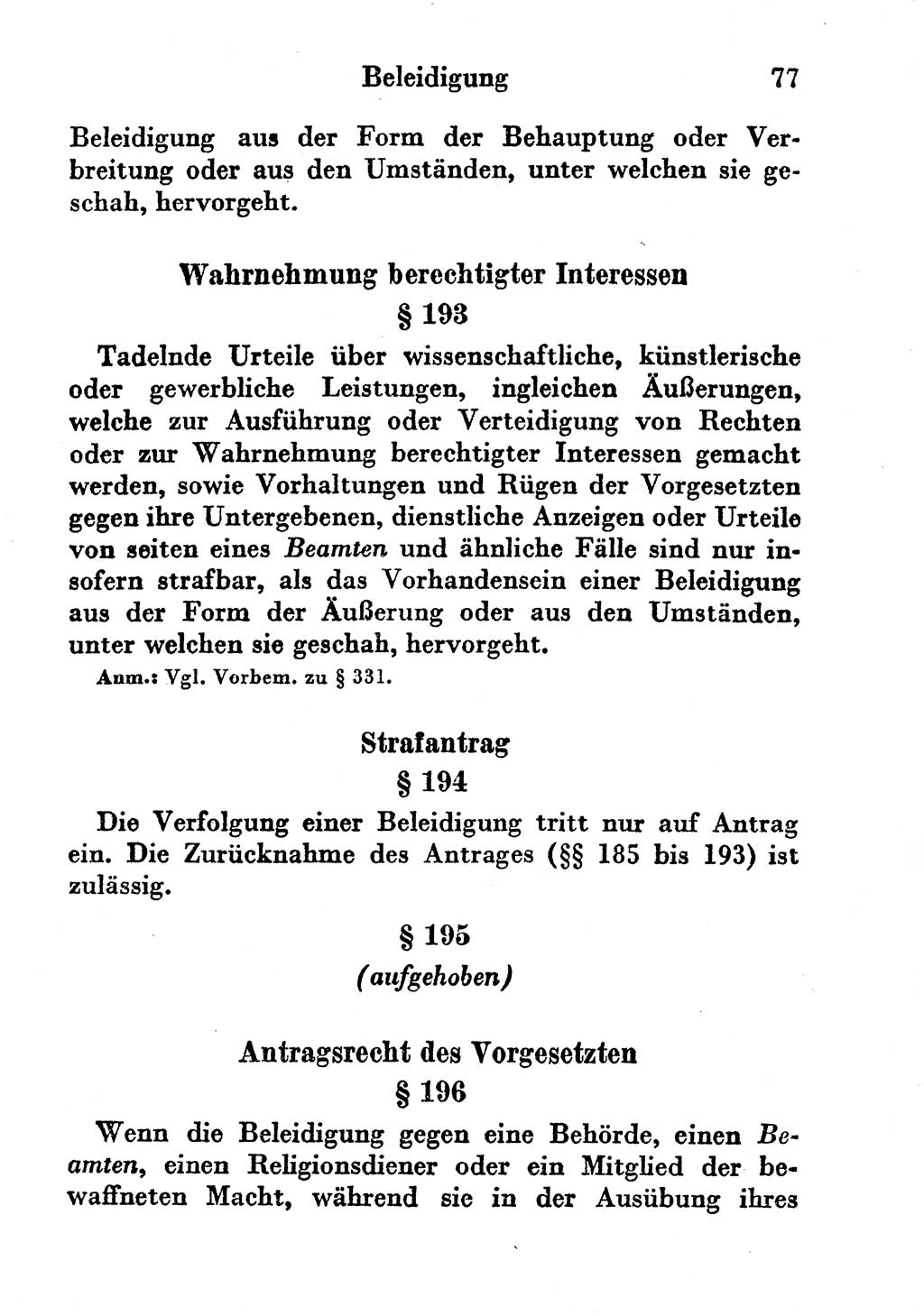 Strafgesetzbuch (StGB) und andere Strafgesetze [Deutsche Demokratische Republik (DDR)] 1956, Seite 77 (StGB Strafges. DDR 1956, S. 77)