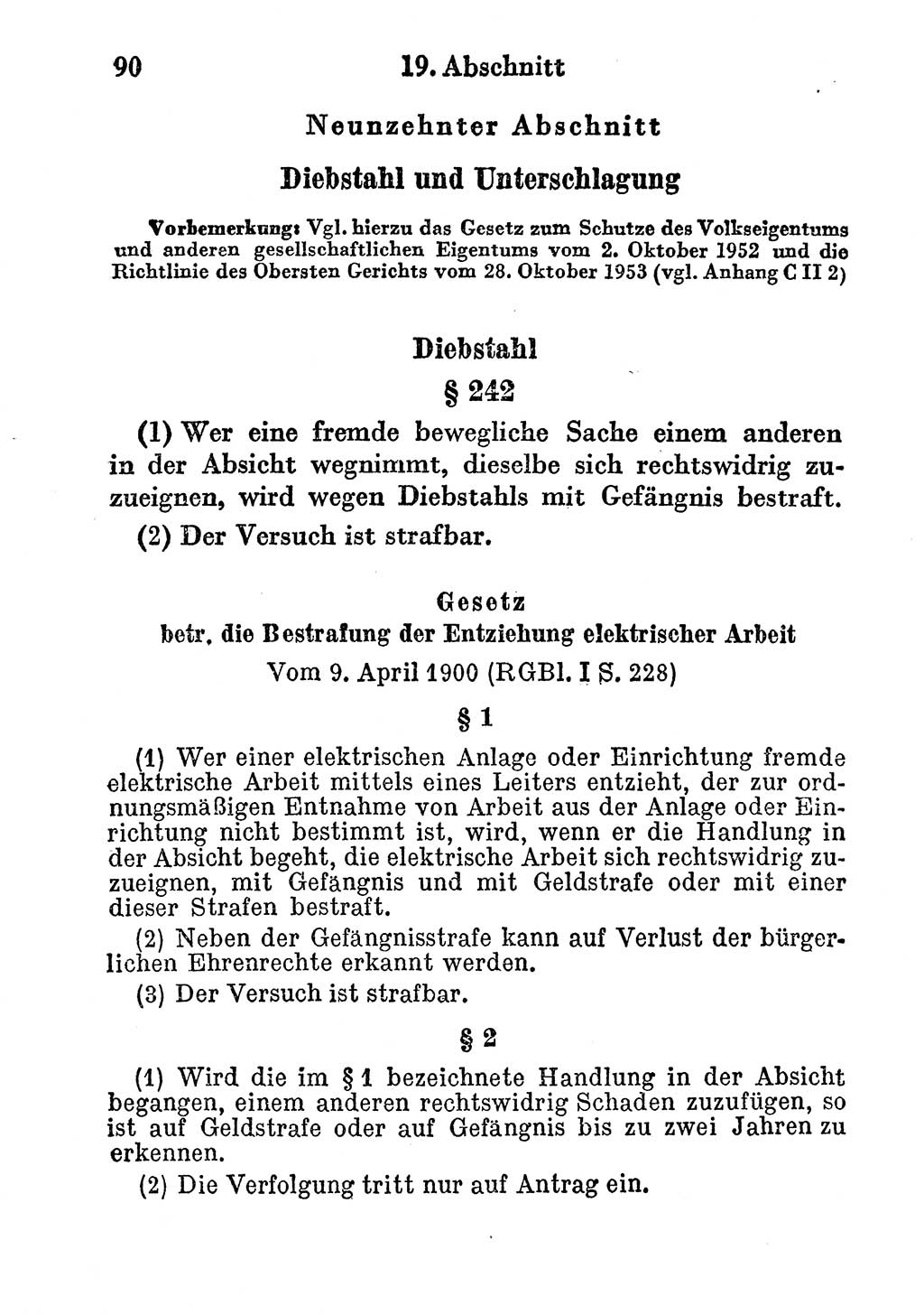 Strafgesetzbuch (StGB) und andere Strafgesetze [Deutsche Demokratische Republik (DDR)] 1956, Seite 90 (StGB Strafges. DDR 1956, S. 90)