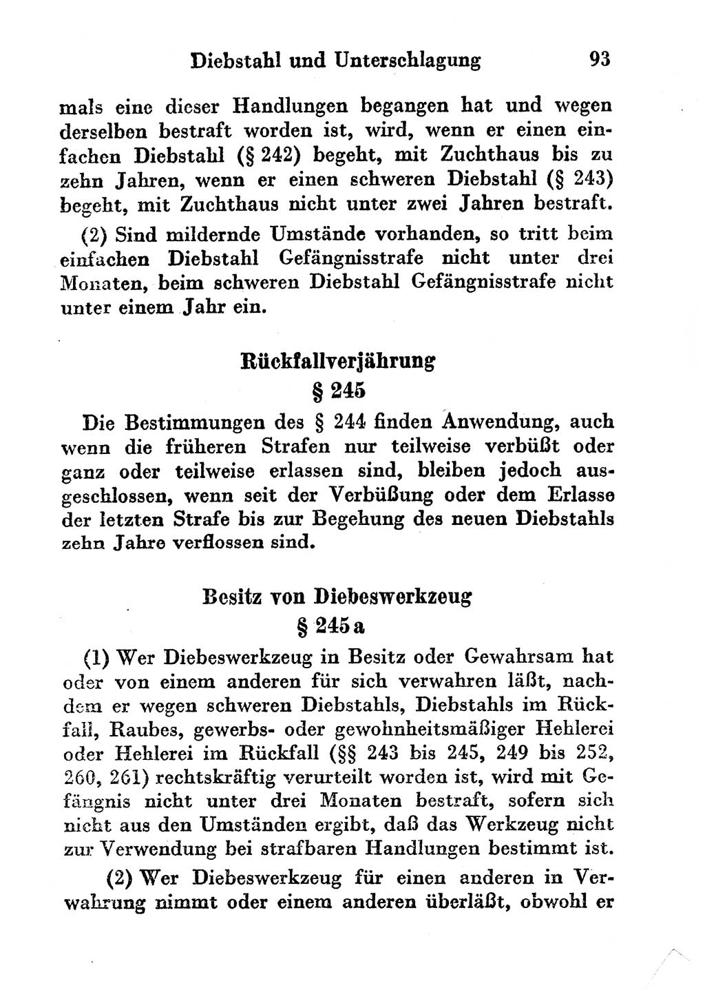 Strafgesetzbuch (StGB) und andere Strafgesetze [Deutsche Demokratische Republik (DDR)] 1956, Seite 93 (StGB Strafges. DDR 1956, S. 93)